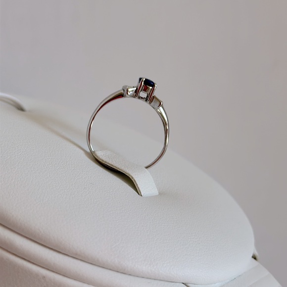 LUXURY BLUE SAPPHIRE DIAMOND RING 💍💎 - Picture 5 of 9